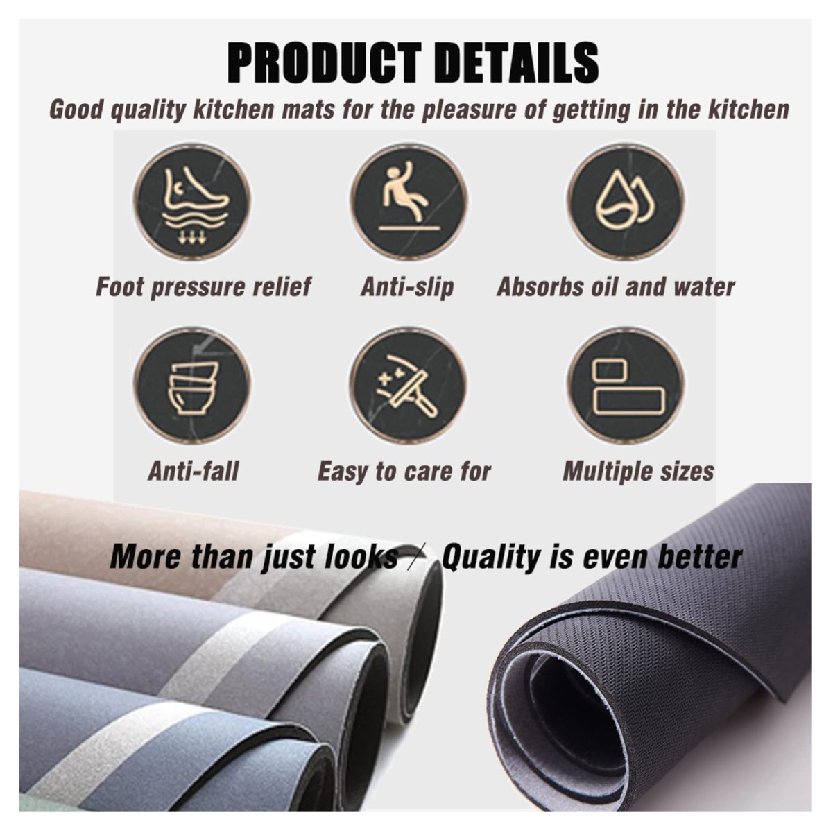 Miniatura 2 de Tapete Alfombra cocina antideslizante X2